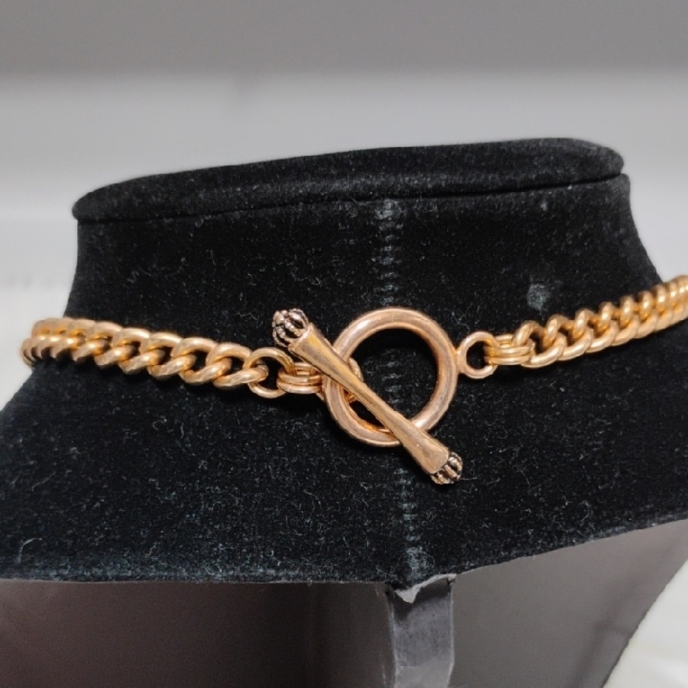 Juicy Couture Vtg Gold-Tone Pave Heart Pendant Chain Necklace - Picture 5 of 13